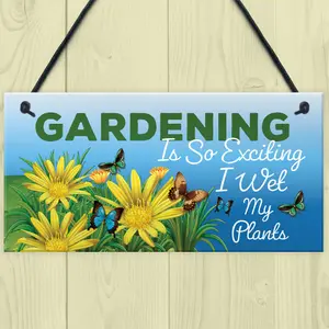 Funny Hanging Garden Sign For Summerhouse Shed Family Gift New Home Gift