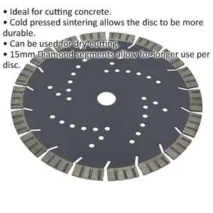 Premium 230mm Dry Concrete Cutting Disc - Durable Diamond Segments for Efficient Cutting