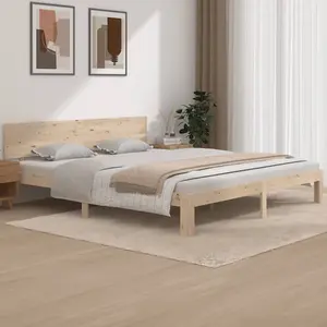 Berkfield Bed Frame Solid Wood 180x200 cm Super King Size