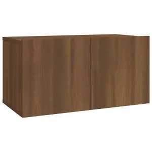 Berkfield 2 Piece TV Cabinet Set Brown Oak Engineered Wood