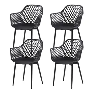 Alzugaray Dining Chair (Set of 4) Black