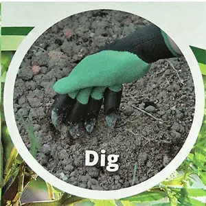 Garden Claw Gloves with Digging and Planting Claws