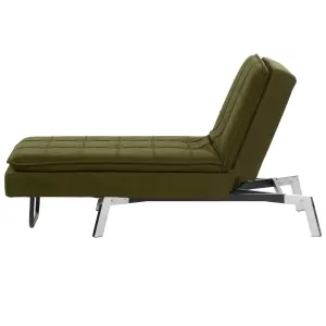 Fabric Chaise Lounge Green LOIRET