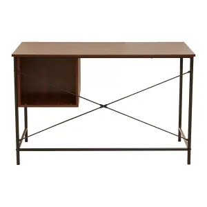 Interiors by Premier Bradbury Dark Walnut Veneer Desk With Drawers