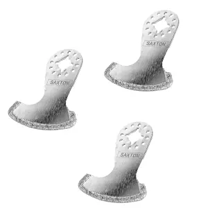 Saxton SHDSB03 Oscillating Multitool Blade Diamond Boot Blade Pack of 3