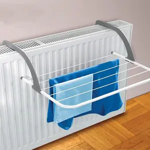 Deluxe 5 Bar Radiator Clothes Foldable & Adjustable Arms Hanging Space Saving Laundry Dryers Towel Clothing Rack Rail Holder