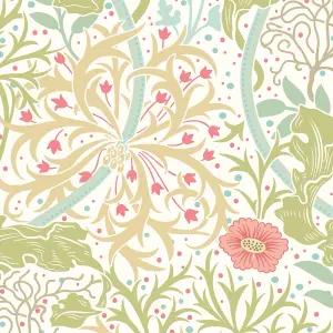 Hoopla Walls Seaweed Garden Rose Pink Smooth Matt Wallpaper