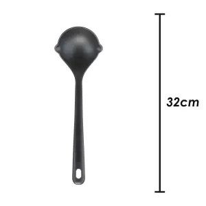 Ladle Heat Resistant Ladle Kitchen Recycled Materials Black