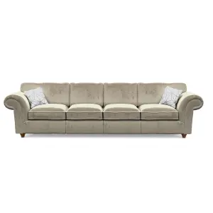 Windsor 4 Seater Mink Sofa - Brown Feet