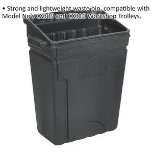 Versatile Lightweight Waste Bin for ys03805 & ys03806 Workshop Trolleys