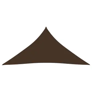 Berkfield Sunshade Sail Oxford Fabric Triangular 4x4x4 m Brown