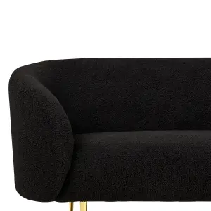 2 Seater Boucle Sofa Black LOEN