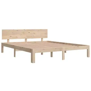 Berkfield Bed Frame Solid Wood Pine 160x200 cm