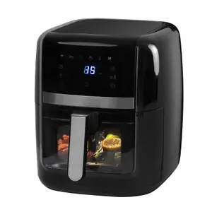 Daewoo Family Size 8L Digital Air Fryer with Viewing Window & Divider for 2x 4L Dual Cooking