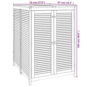 Berkfield Garden Storage Box 70x87x104 cm Solid Wood Acacia