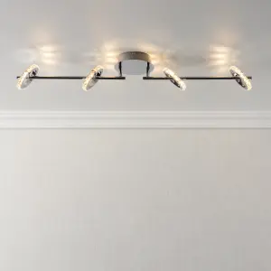 Symi Crystal effect 4 Light Spotlight bar