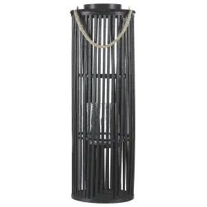 Beliani Boho Lantern LUZON Wood Black