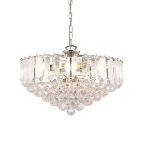 Anson Lighting Baringo 6lt  Chrome plate & clear acrylic Ceiling pendant