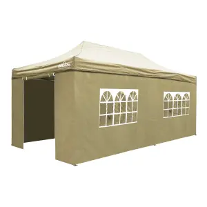 Dellonda Premium 3x6m Pop-Up Gazebo & Side Walls with Carry Bag, Stakes & Weight Bags