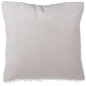 Set of 2 Cushions DAISY Faux Fur 45 x 45 cm Solid Light Beige