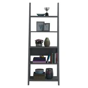 Arelious Ladder Bookcase Dark Grey