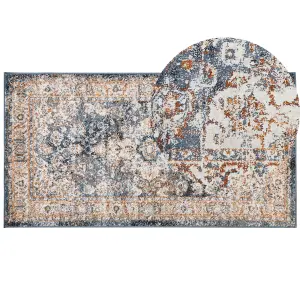 Area Rug 80 x 150 cm Beige and Blue DVIN