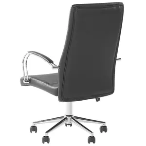 Office Chair Faux Leather Black OSCAR