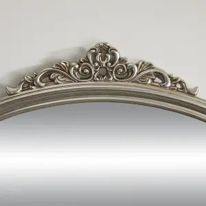 Overmantle Mirror Richmond  Arched Shape with Antique Champagne Frame- H 91cm x W 122cmx D 5cm for Hanging it over Fireplace