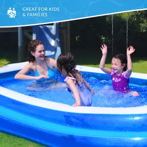 Benross Inflatable Rectangular Family Pool - 440L Capacity