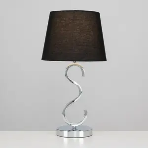 Champagne 48.5cm Table Lamp Black / Yes