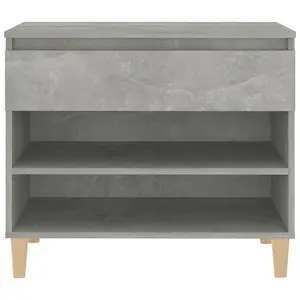 Berkfield Shoe Cabinet Concrete Grey 70x36x60 cm Engineered Wood