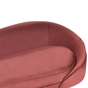 Beliani Glam Velvet Sofa Red SAVAR