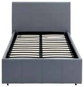 GFW End Lift Ottoman Bed 90cm Single Grey