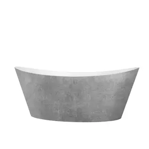 Velano 1700 x 800mm Antique Silver Freestanding Slipper Bath