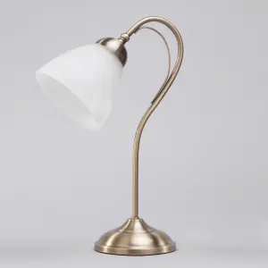 Litecraft Barcelona Antique Brass 1 Light Table Lamp