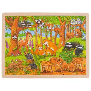 Goki Wooden Forset Puzzle - 48 Pieces