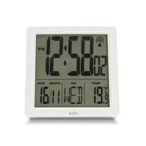 Digitally Radio Clock Alarm Tabletop Clock White