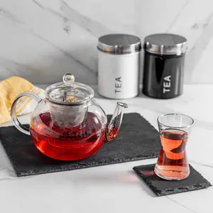 Argon Tableware - Deluxe Glass Infuser Teapot - 1.1 Litre - Clear