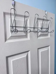 Showerdrape Lyrical Chrome Over Door Storage Hooks