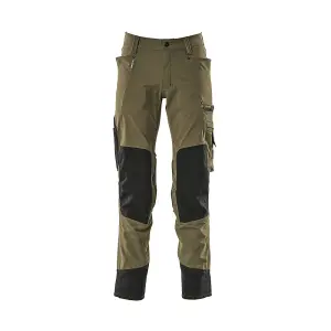 Mascot Advanced Stretch Trousers with Kneepad Pockets - Moss Green   (46.5) (Leg Length - Long)