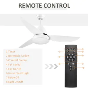 Reversible Ceiling Fan With Light