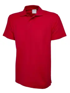 Uneek - Unisex Ultra Cotton Poloshirt - Reactive Dyed - Red - Size XS