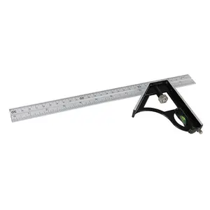 300mm Combination Square Rule & Spirit Level Metric & Imperial Edge Measure Tool