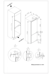 GoodHome GHBI7030FFUK 70:30 Classic Integrated Automatic defrost Fridge freezer - White