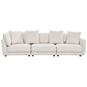 3 Seater Fabric Sofa Off-White SIGTUNA