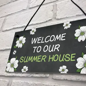 Red Ocean The Summer House Garden Sign Novelty Garden Shed Home Decor Gift For Garden