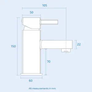 Nes Home Boston Chrome Square Single Lever Basin Sink Mono Mixer & Bath Filler Tap Set