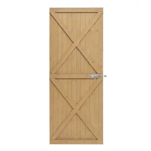 Outdoor Flat Top Garden Wooden Gate Pedestrian Gate Pine Wooden Fence Door