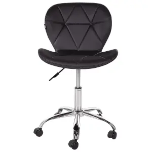 Beliani Retro Desk Chair Black VALETTA