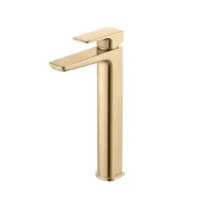 Hoveton Tall Brass effect Worktop Mono mixer Tap